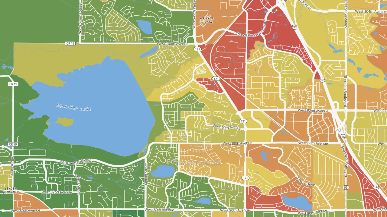 Kings Mill, Broomfield, CO Map of Arson Rates
