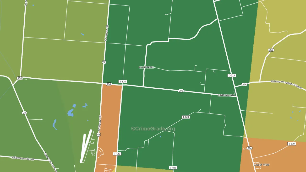 Kingscreek, OH Map of Arson Rates