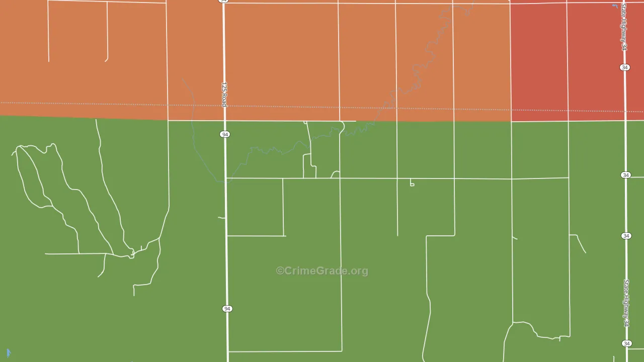 Kingsdown, KS Map of Arson Rates