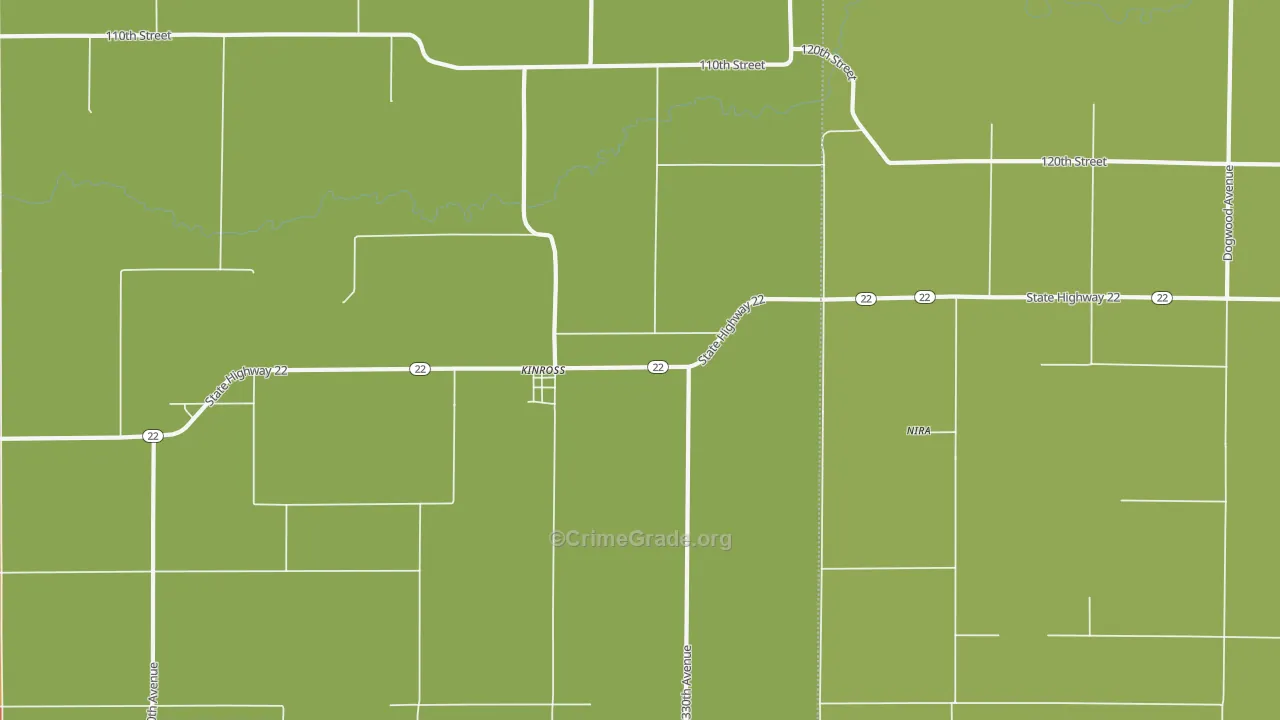 Kinross, IA Map of Arson Rates