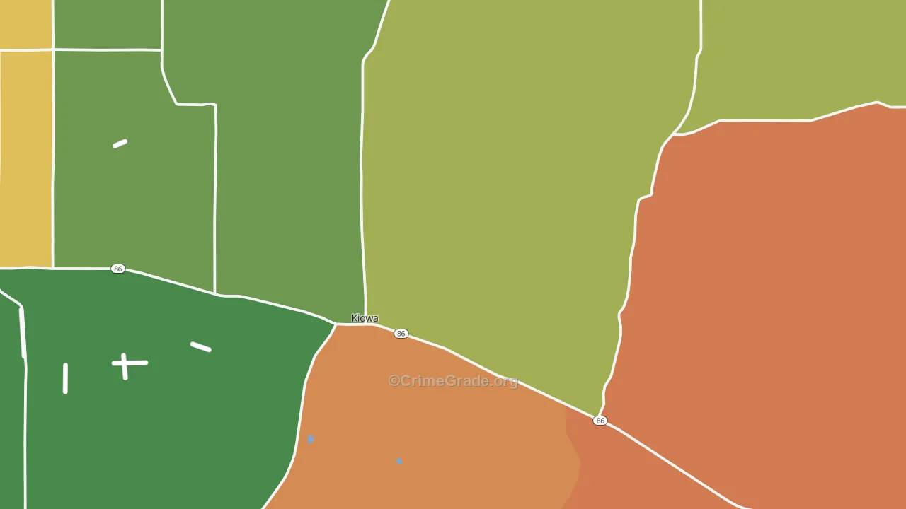 Kiowa, CO Map of Arson Rates