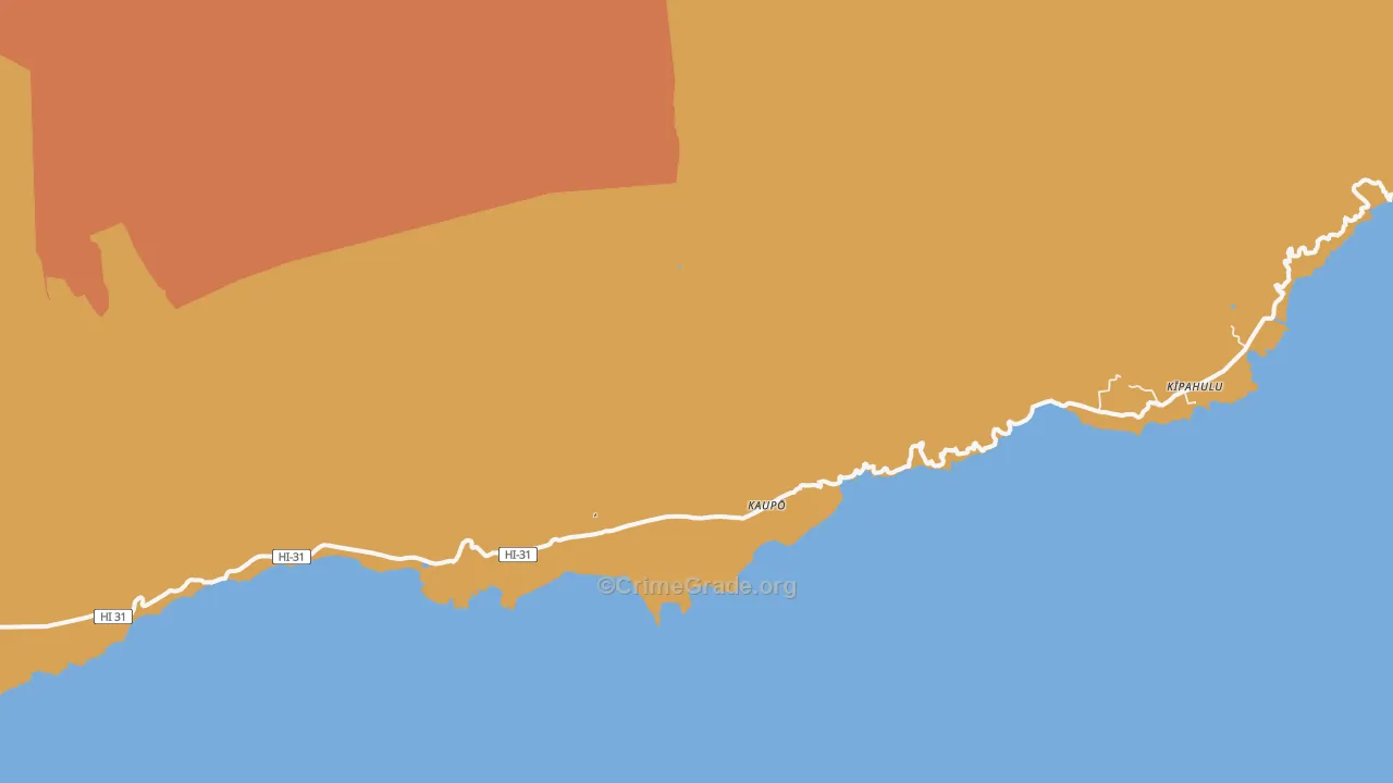 Kipahulu, HI Map of Arson Rates