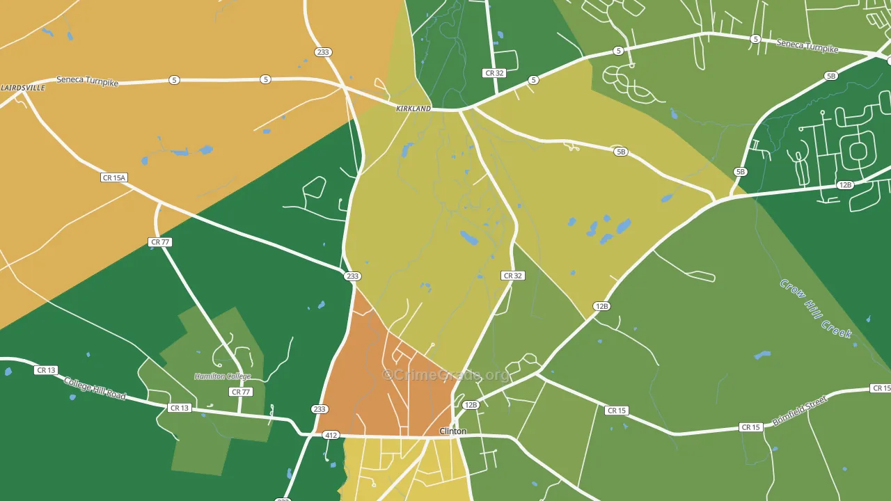 Kirkland, NY Map of Arson Rates