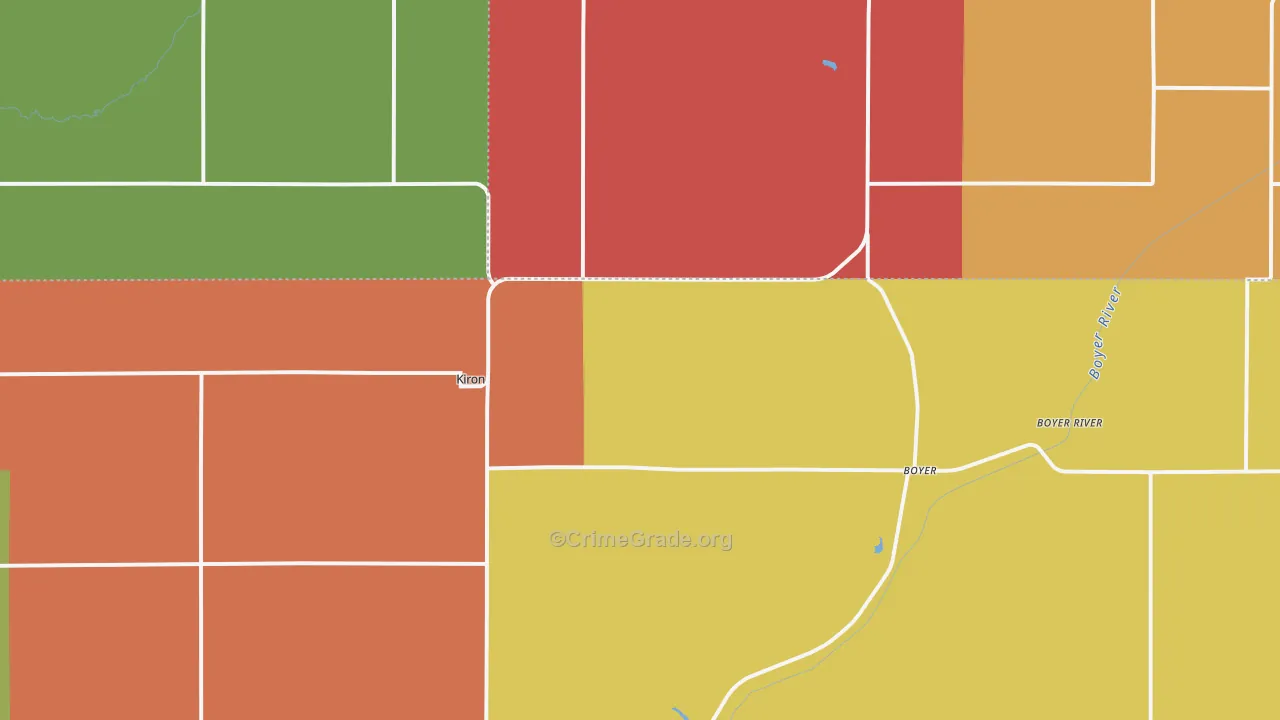 Kiron, IA Map of Arson Rates