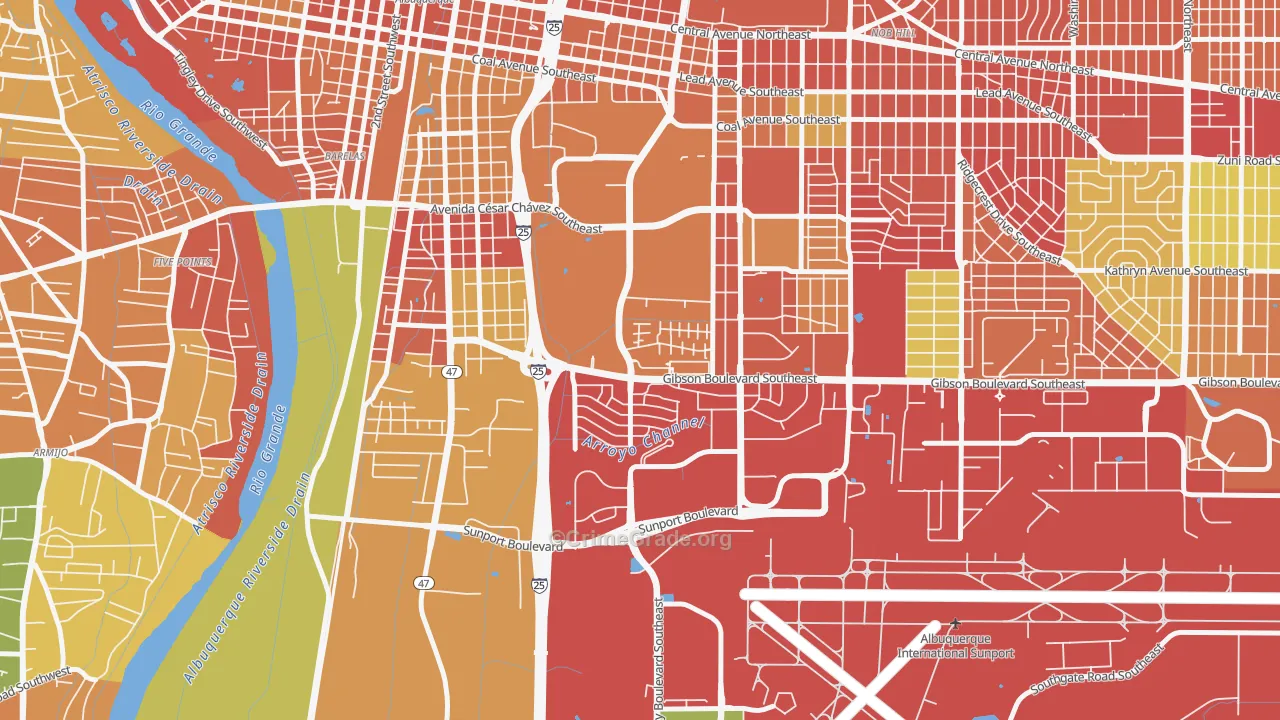 Kirtland Community, Albuquerque, NM Map of Arson Rates