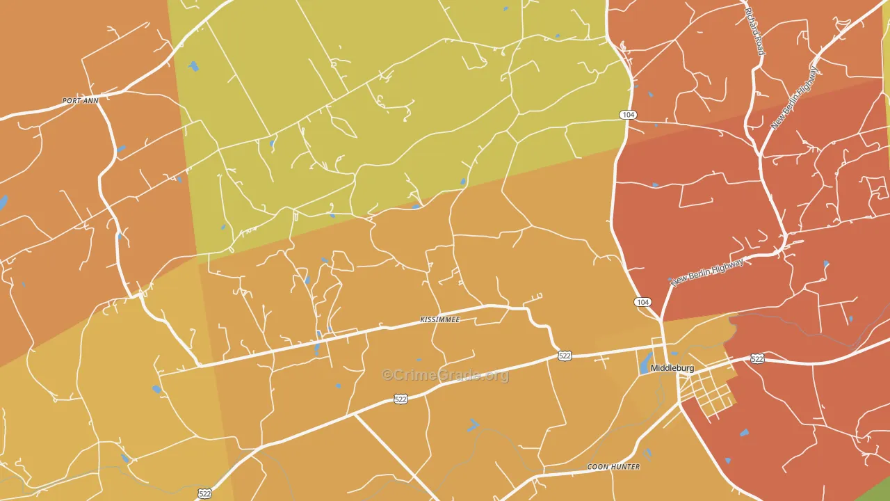 Kissimmee, PA Map of Arson Rates