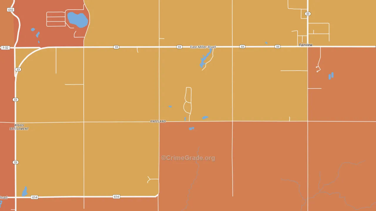 Kneeland, MI Map of Arson Rates