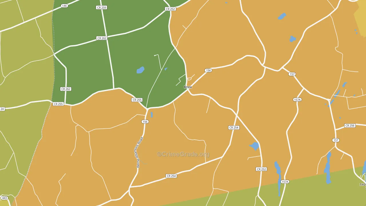 Knox, NY Map of Arson Rates