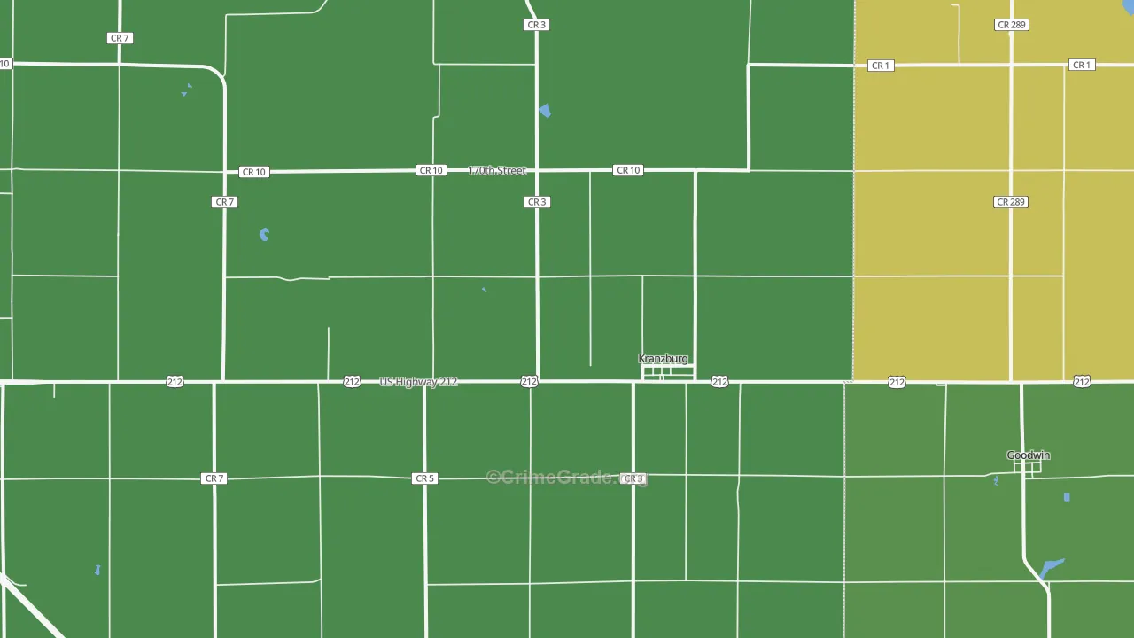 Kranzburg, SD Map of Arson Rates