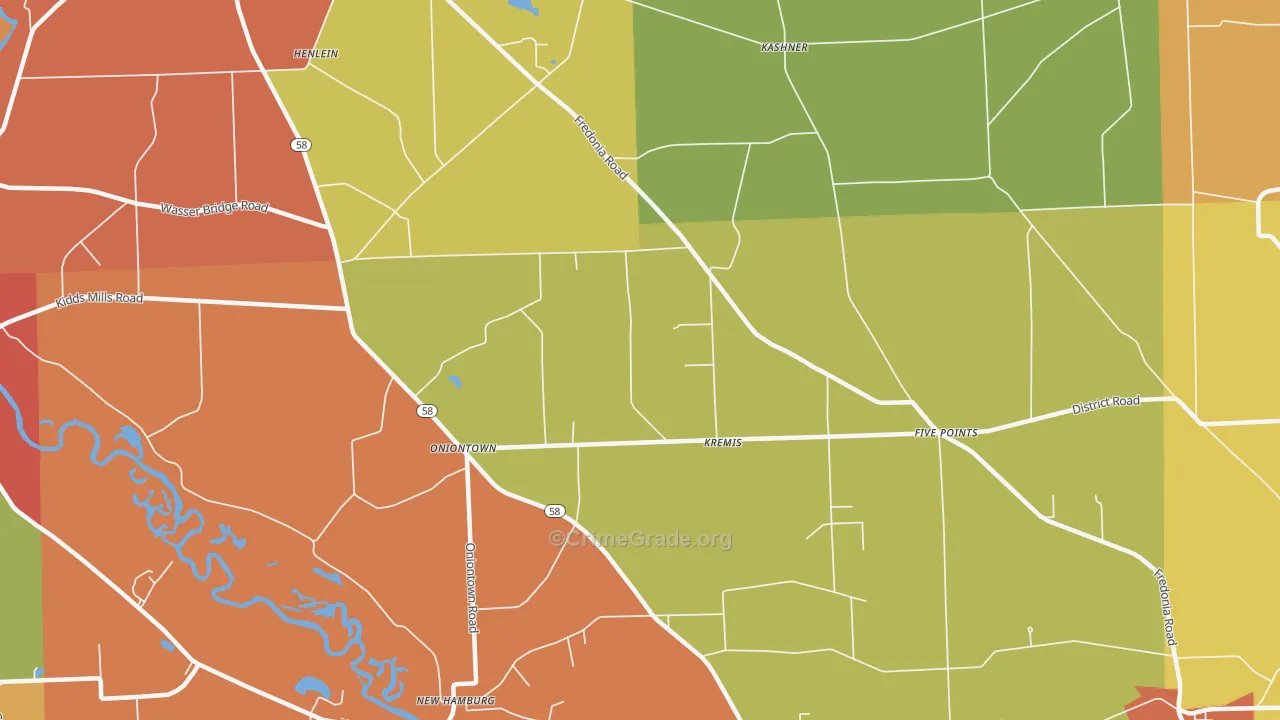 Kremis, PA Map of Arson Rates