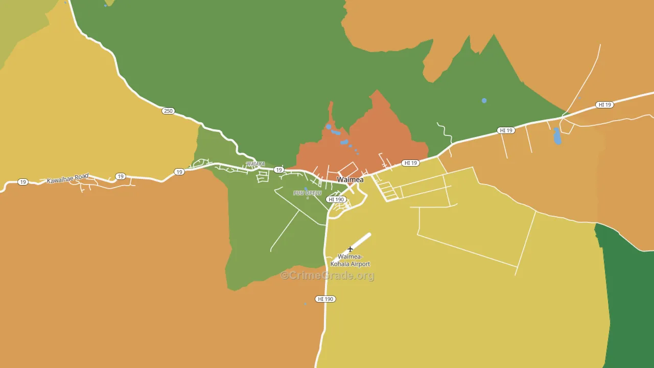 Kuhio Village, HI Map of Arson Rates