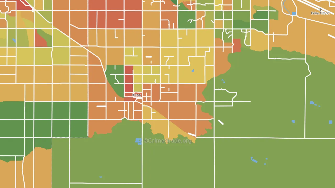 Kuna, ID Map of Arson Rates