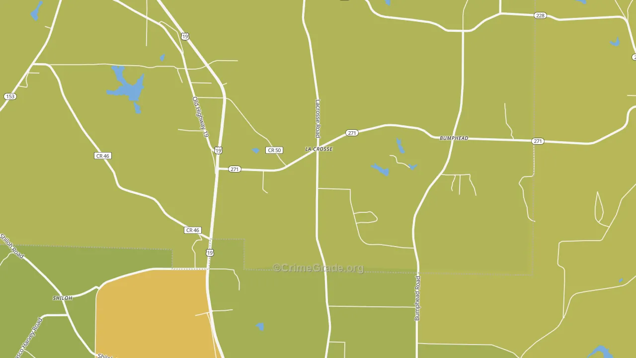 La Crosse, GA Map of Arson Rates