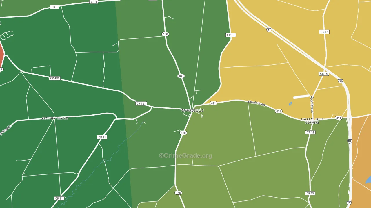 La Fargeville, NY Map of Arson Rates