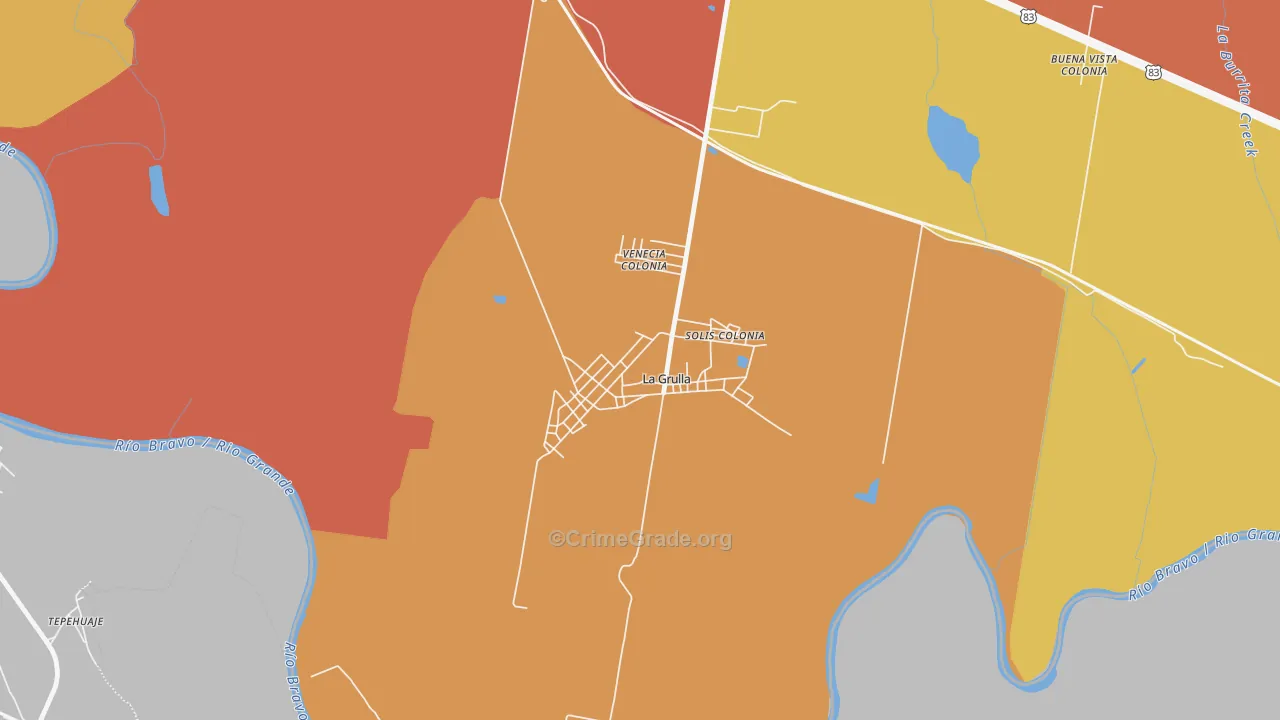 La Grulla, TX Map of Arson Rates
