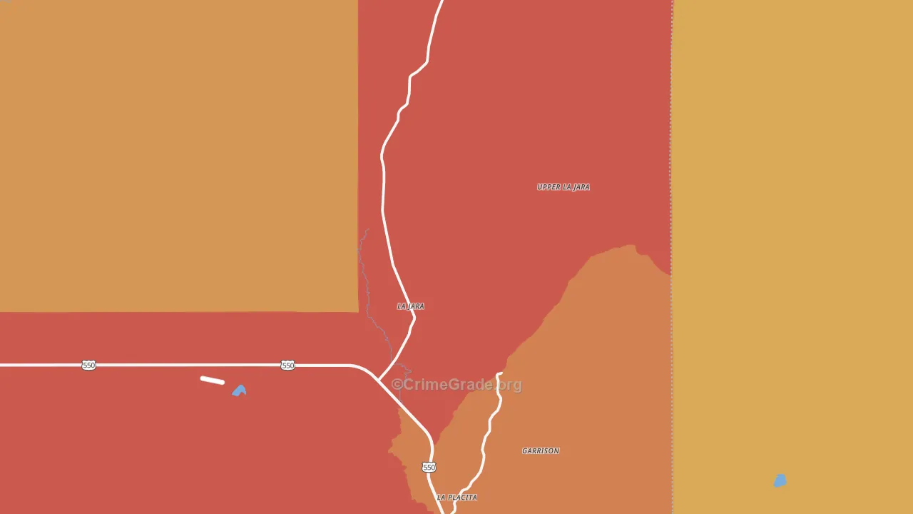 La Jara, NM Map of Arson Rates