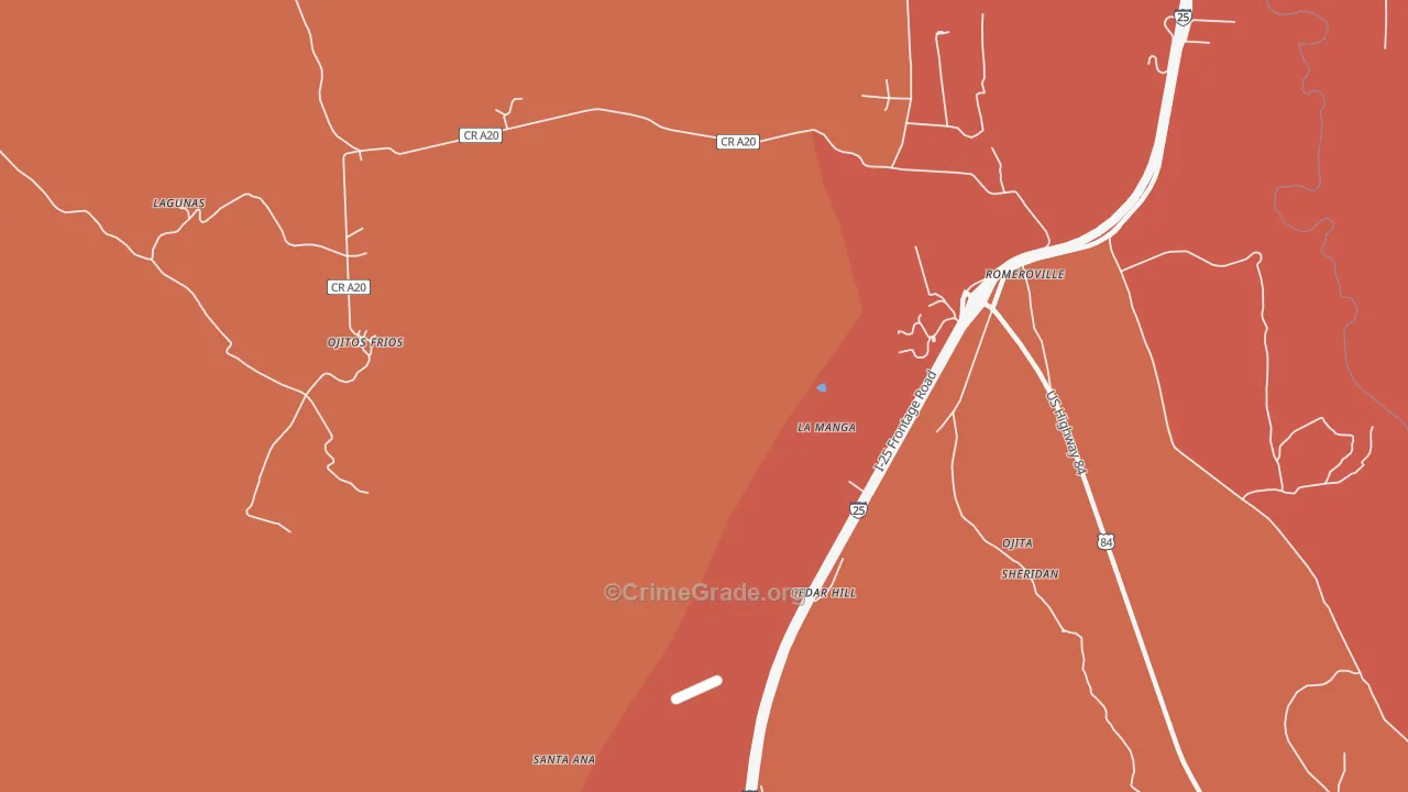 La Manga, NM Map of Arson Rates