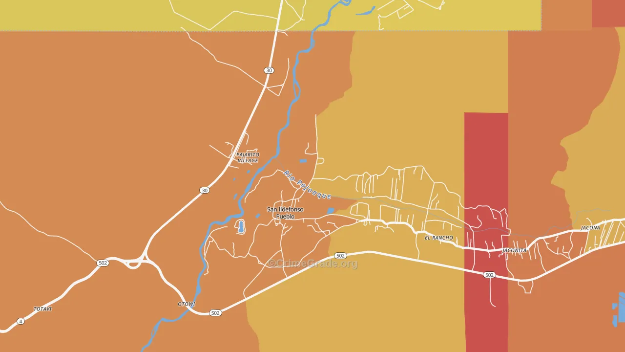 La Mesilla, NM Map of Arson Rates