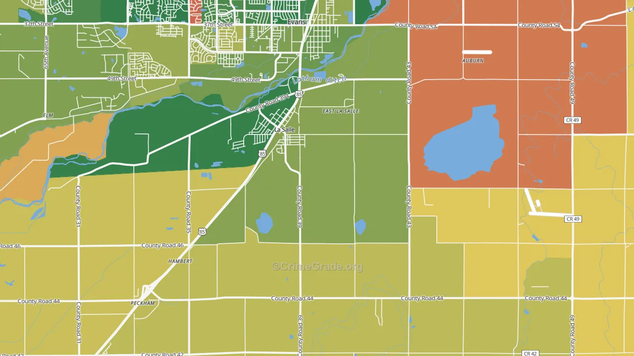 La Salle, CO Map of Arson Rates