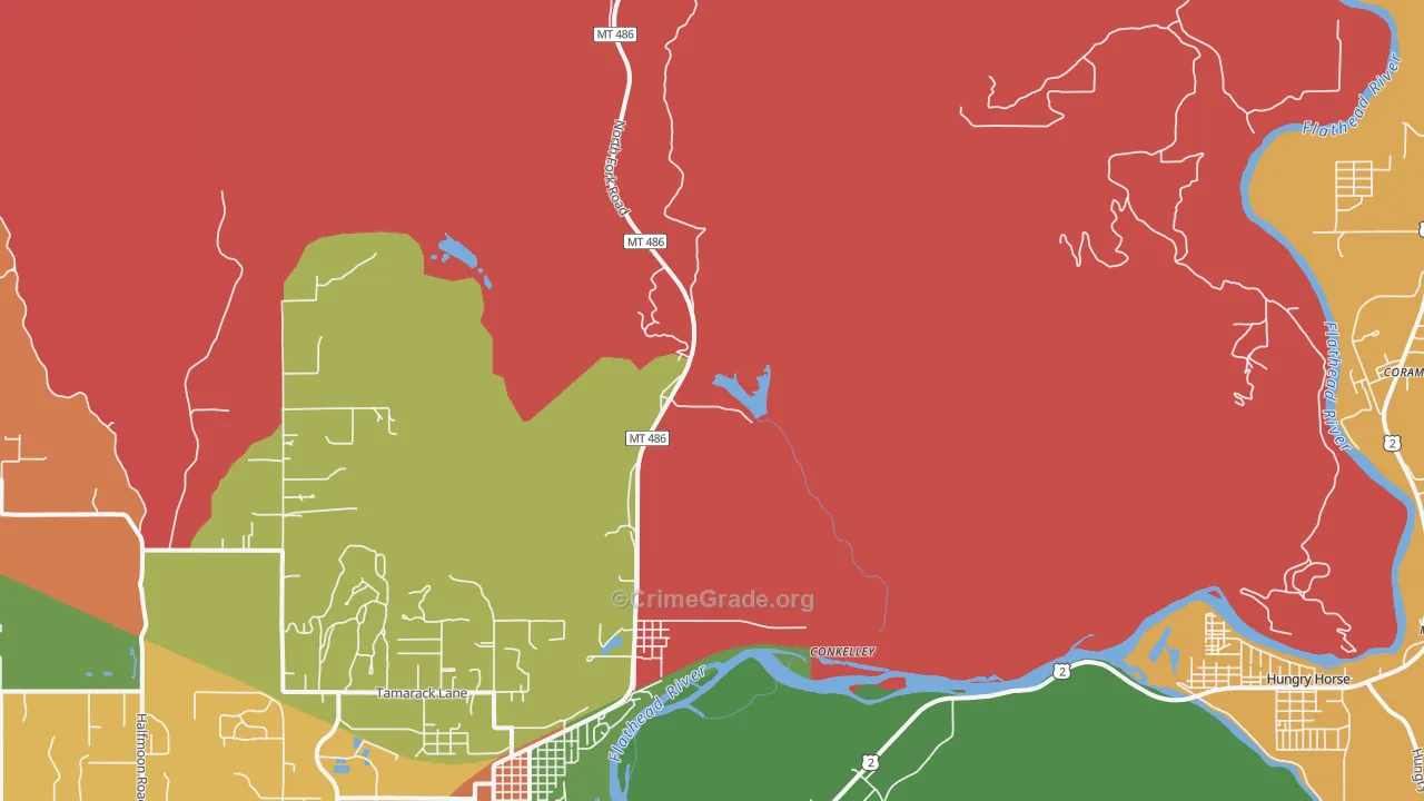 La Salle, MT Map of Arson Rates