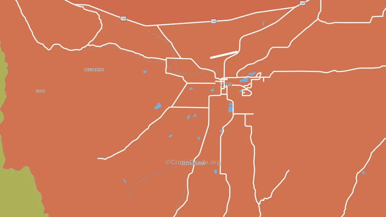 La Veta, CO Map of Arson Rates