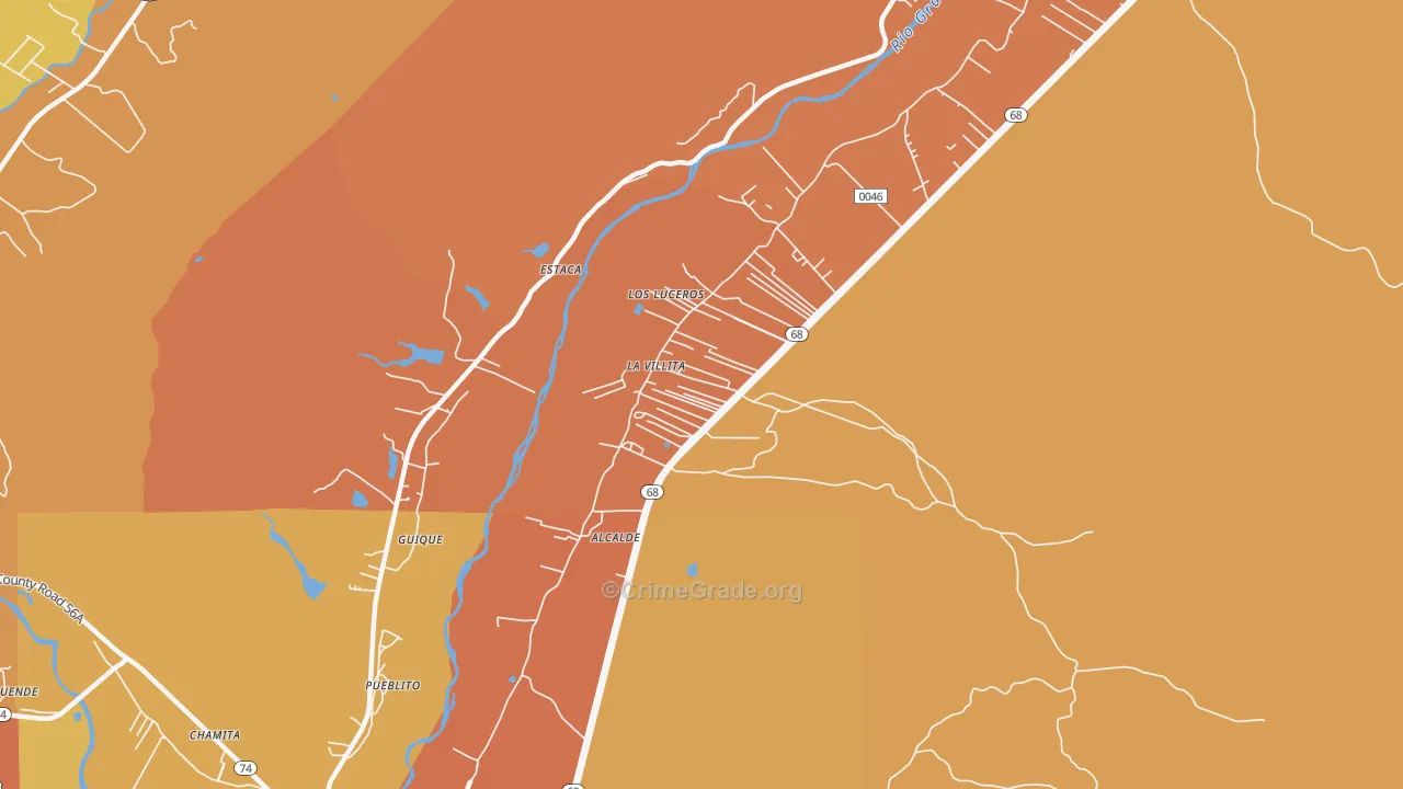 La Villita, NM Map of Arson Rates