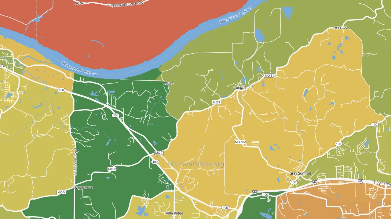 Labadie, MO Map of Arson Rates