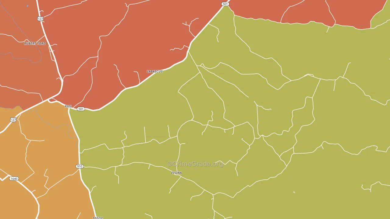 Labascus, KY Map of Arson Rates