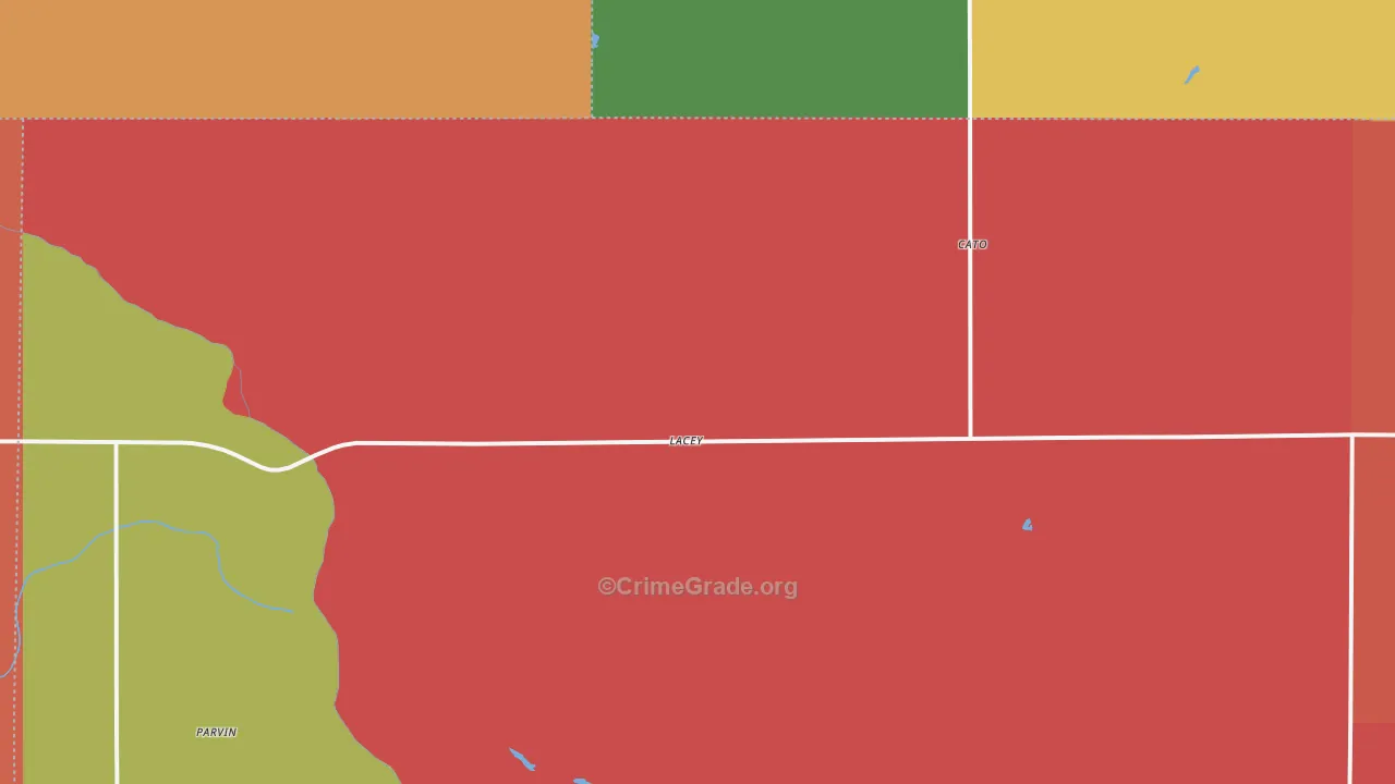 Lacey, OK Map of Arson Rates