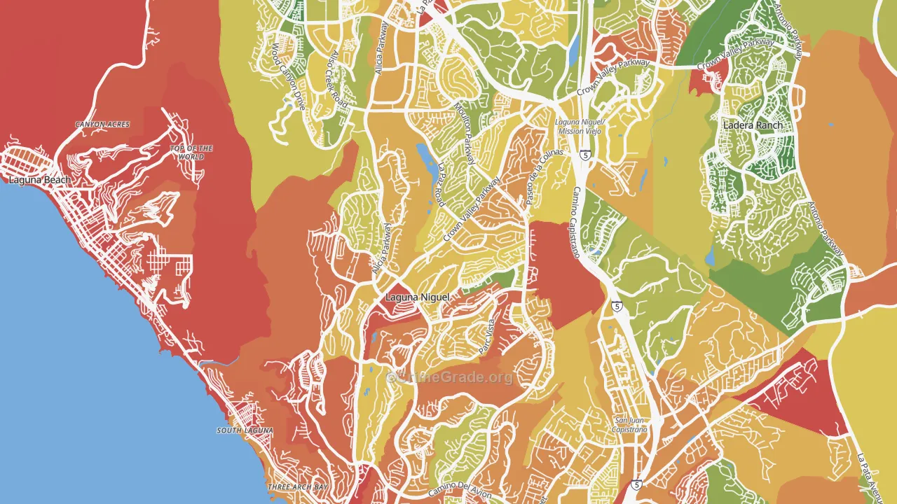 Laguna Niguel, CA Map of Arson Rates