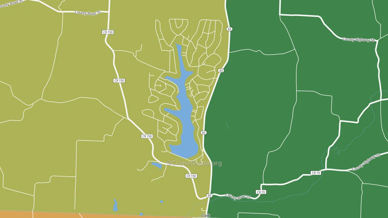 Lake Buckhorn, OH Map of Arson Rates