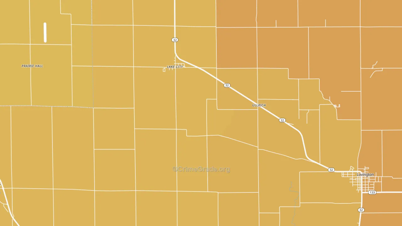Lake City, IL Map of Arson Rates