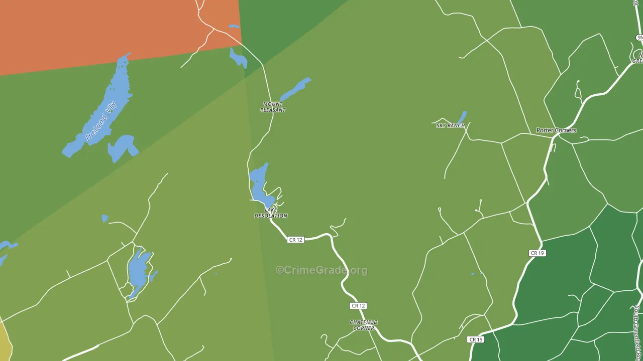Lake Desolation, NY Map of Arson Rates