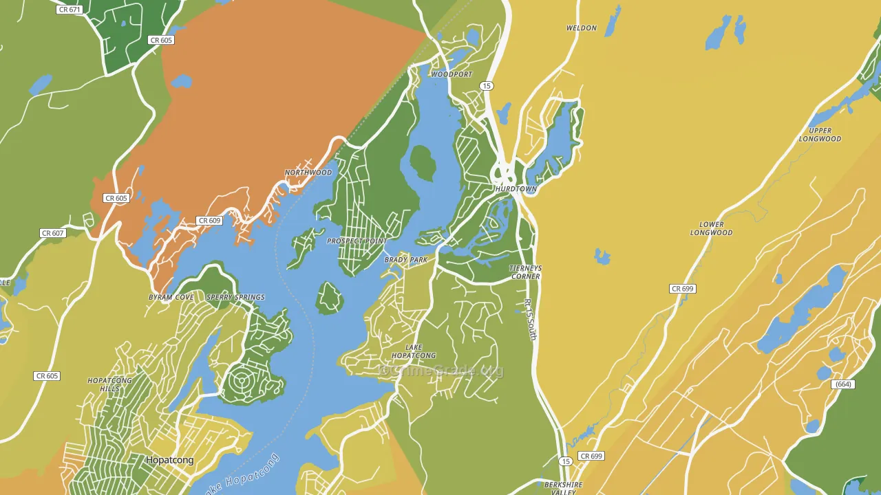 Lake Hopatcong, NJ Map of Arson Rates