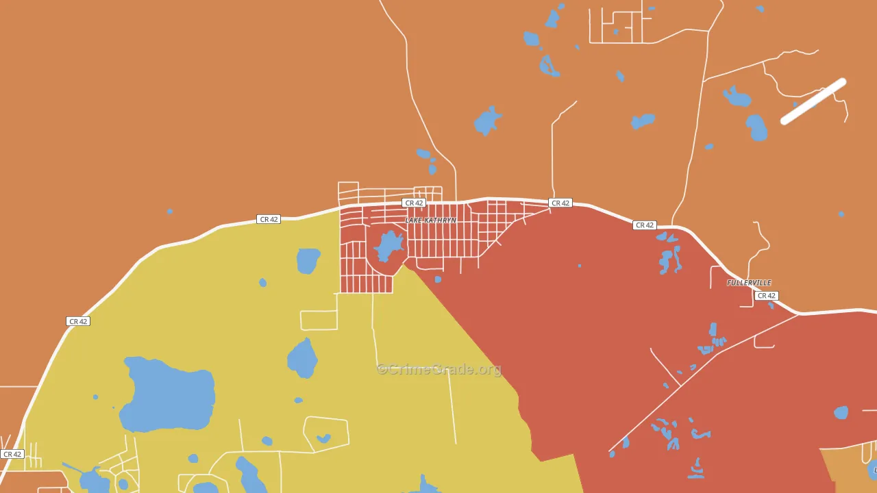 Lake Kathryn, FL Map of Arson Rates