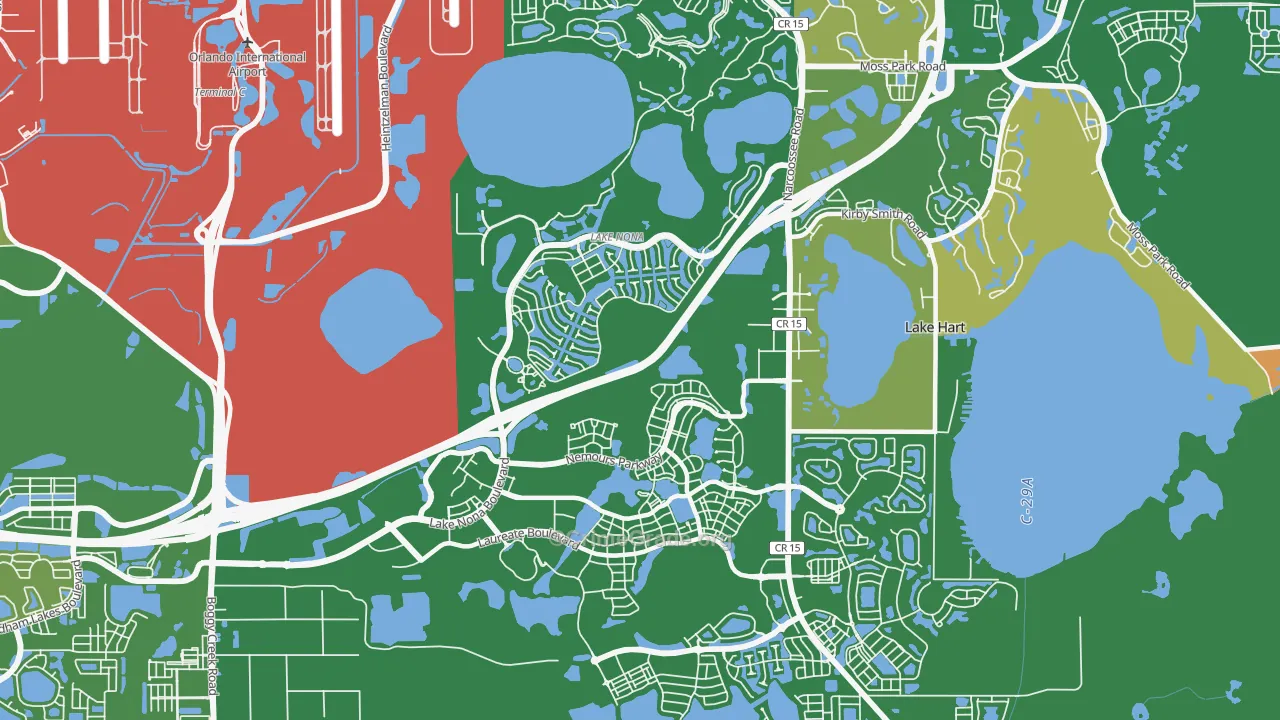 Lake Nona, Orlando, FL Map of Arson Rates
