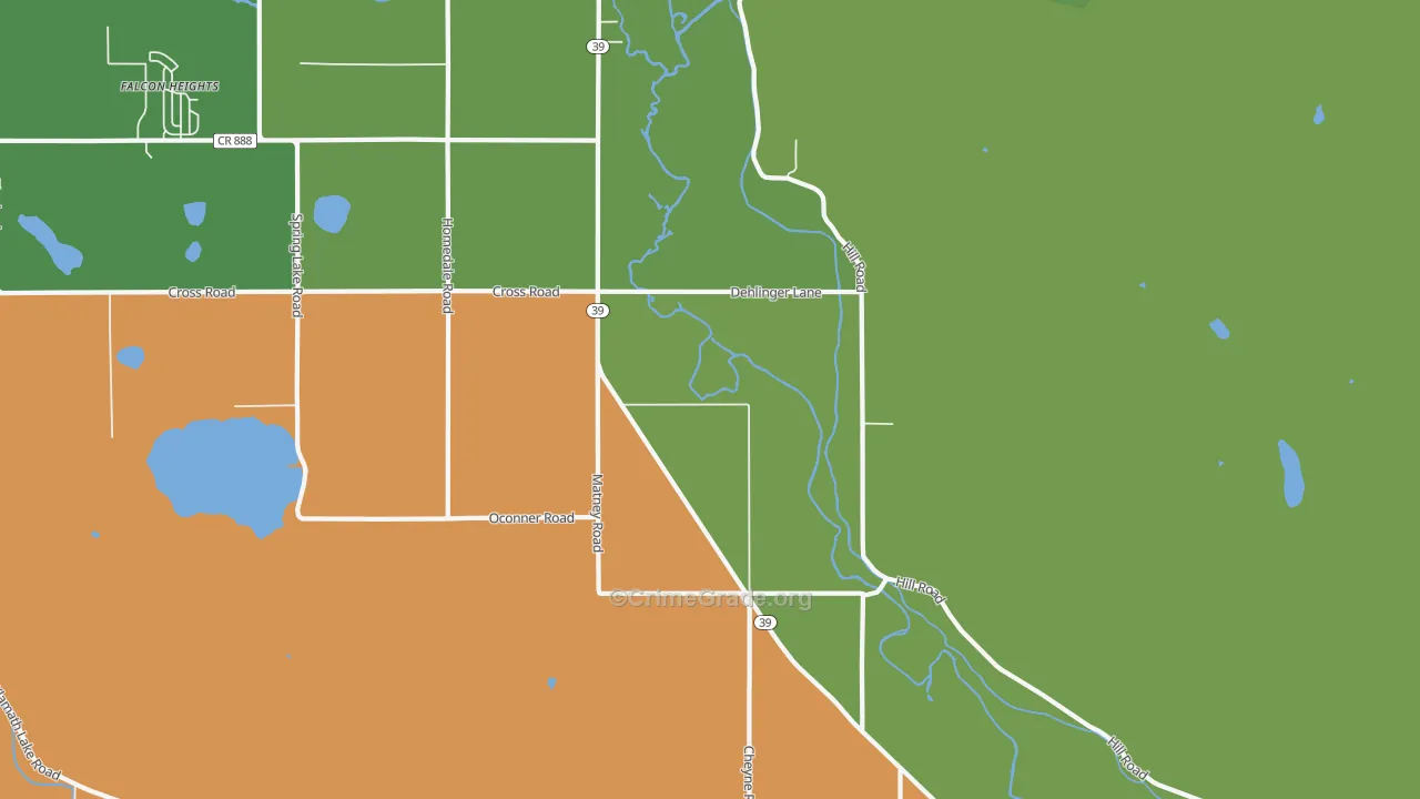 Lake of the Woods, OR Map of Arson Rates