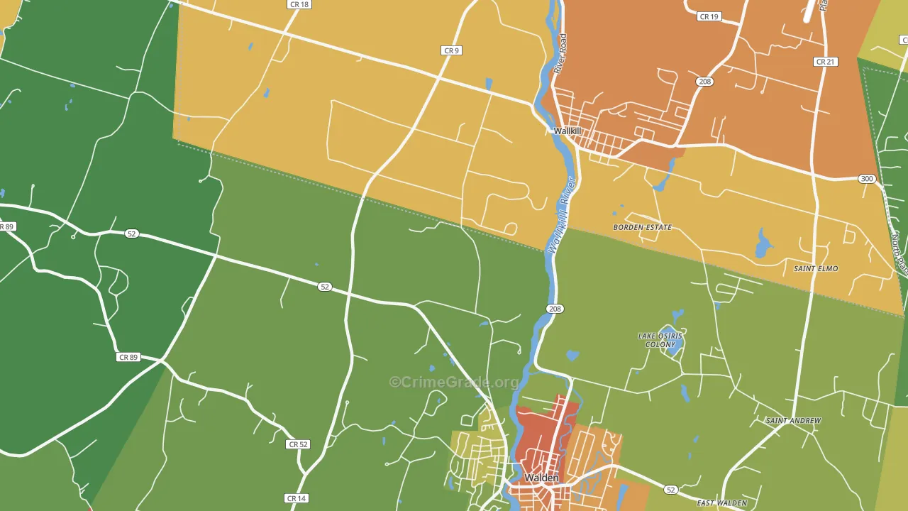 Lake Osiris Colony, NY Map of Arson Rates