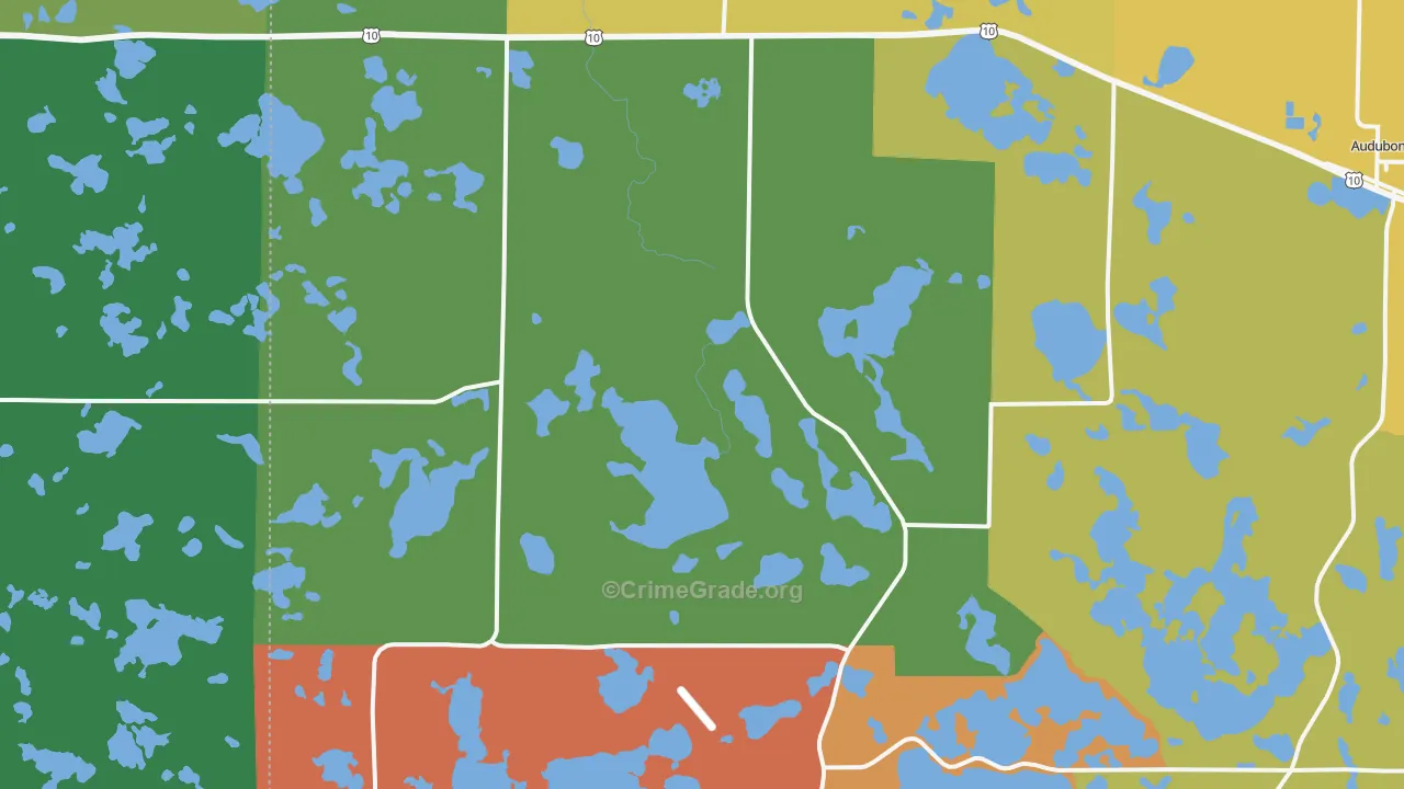 Lake Park, MN Map of Arson Rates