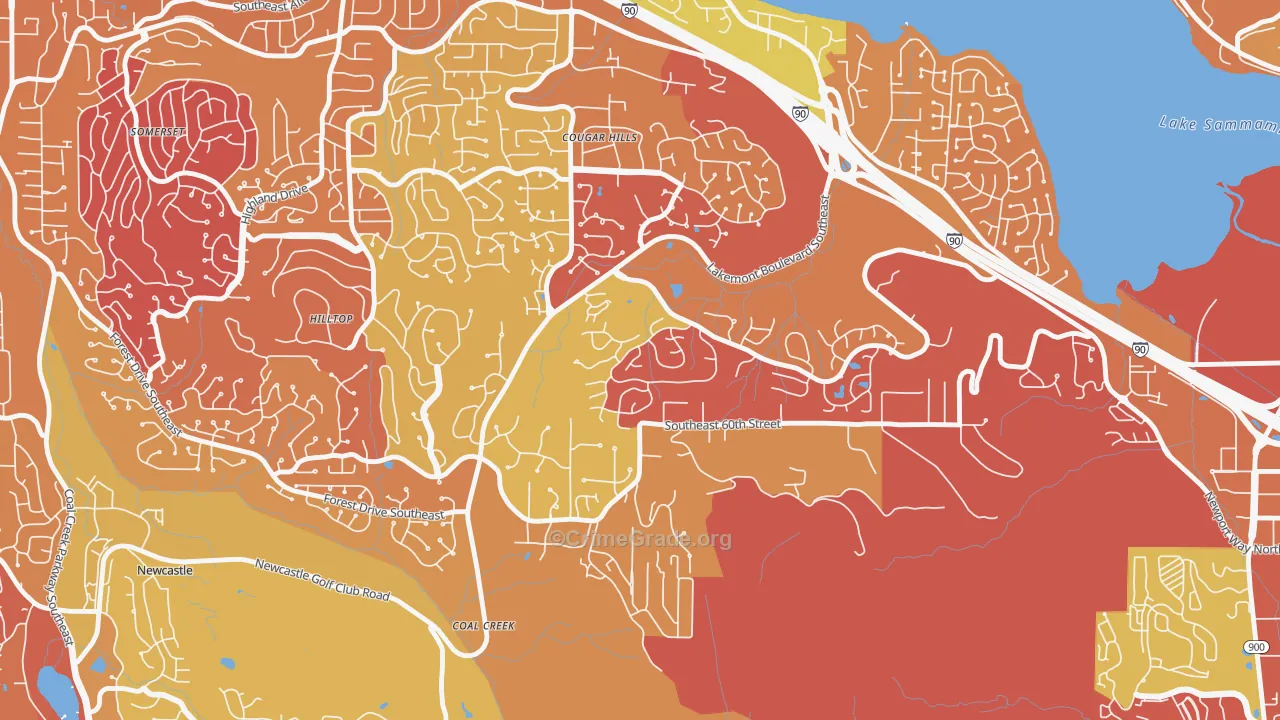 Lakemont, Bellevue, WA Map of Arson Rates