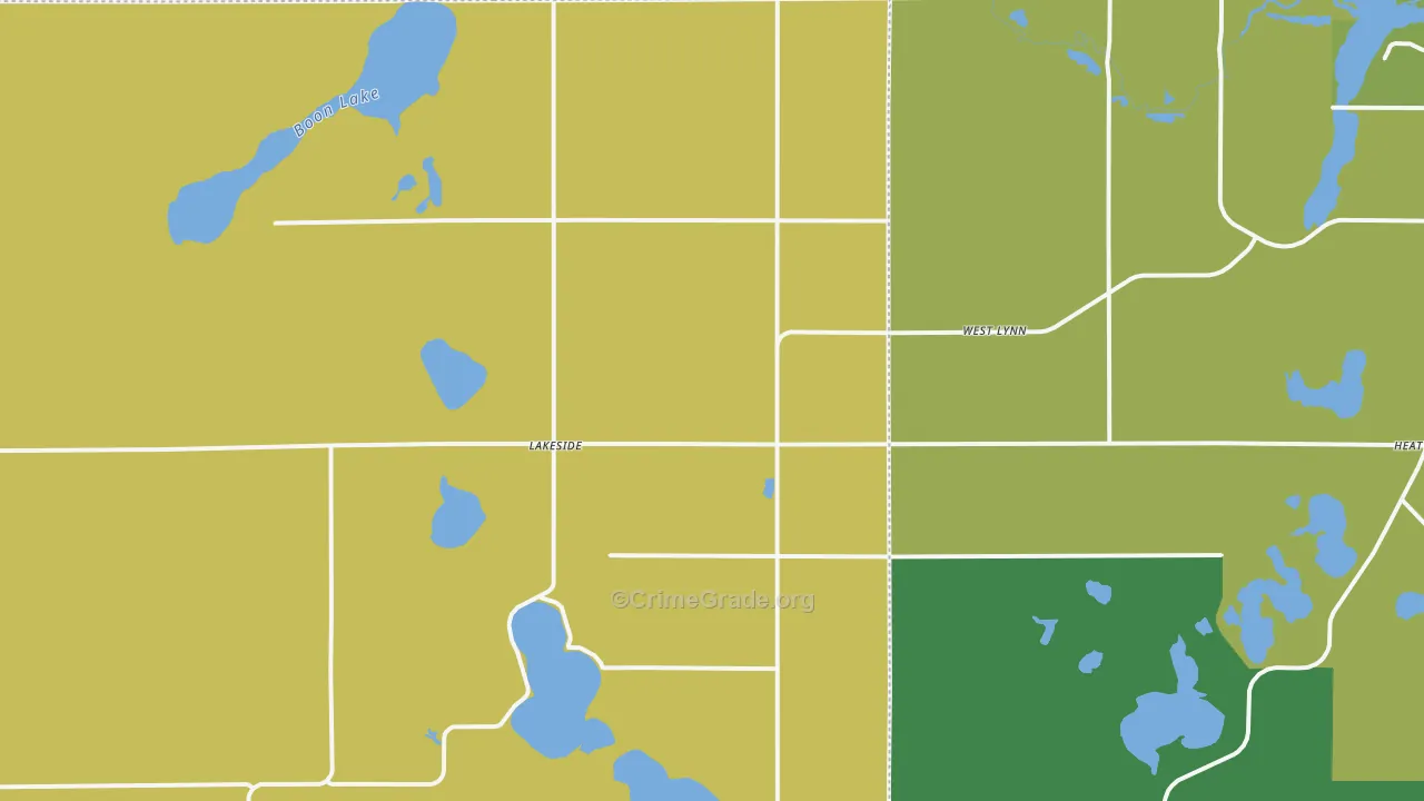 Lakeside, MN Map of Arson Rates