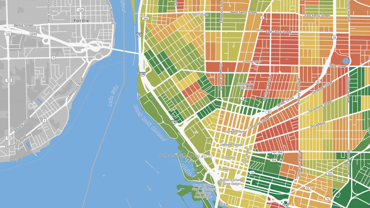 Lakeview, Buffalo, NY Map of Arson Rates