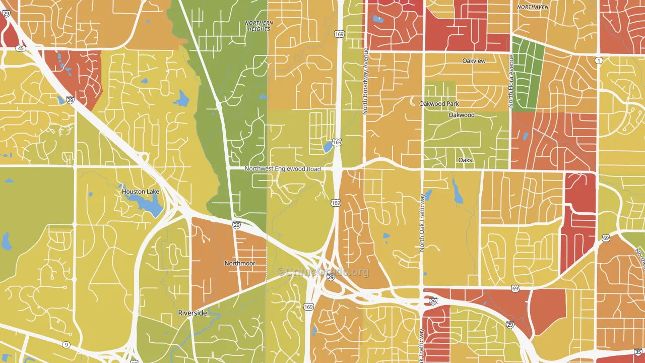 Lakeview Terrace, Kansas City, MO Map of Arson Rates