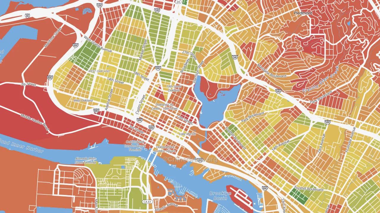 Lakewide, Oakland, CA Map of Arson Rates