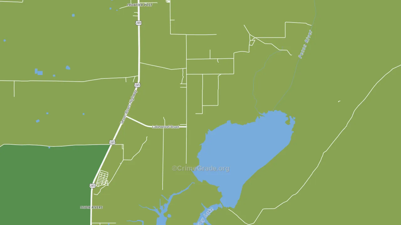 Lakewood, NM Map of Arson Rates