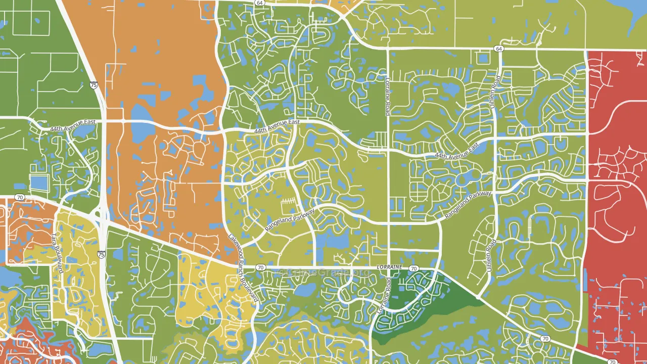 Lakewood Ranch, Bradenton, FL Map of Arson Rates