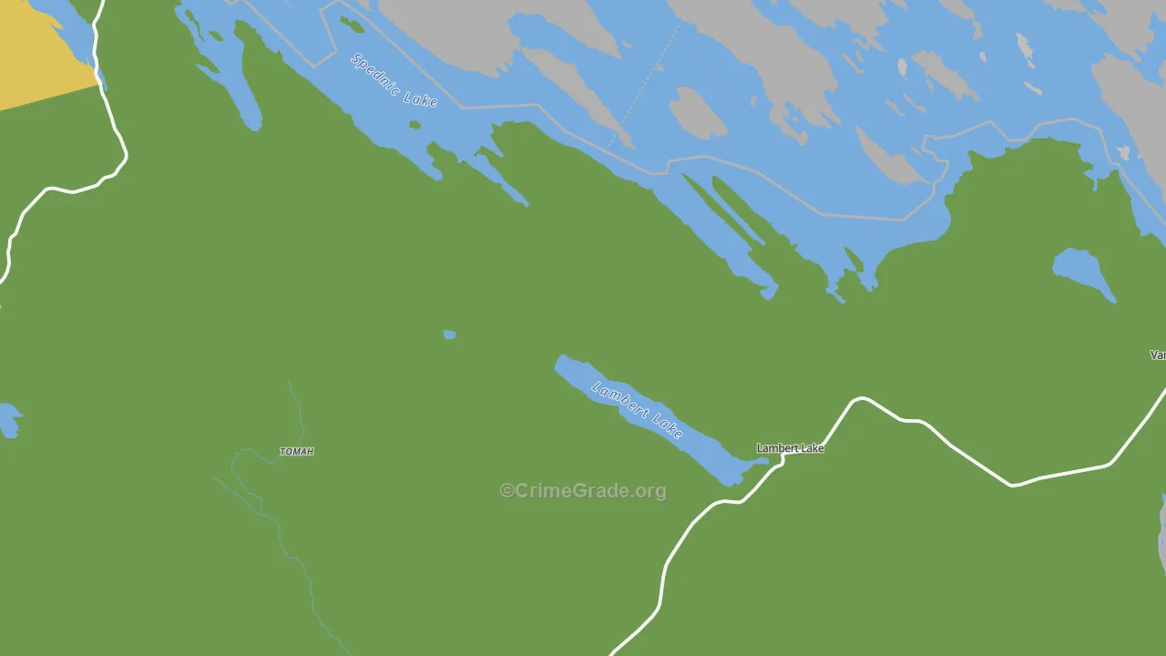 Lambert Lake, ME Map of Arson Rates