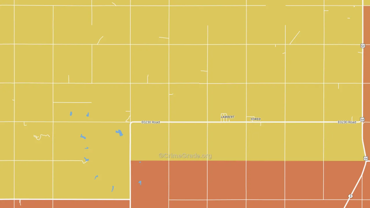 Lambert, OK Map of Arson Rates