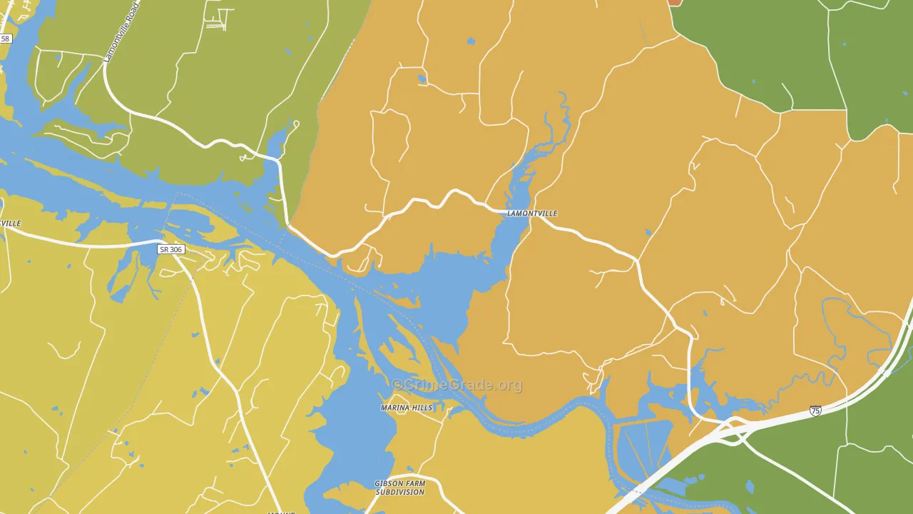 Lamontville, TN Map of Arson Rates