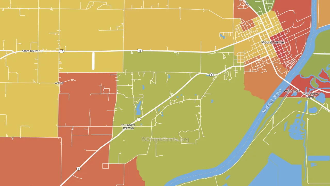 Lancaster, IL Map of Arson Rates